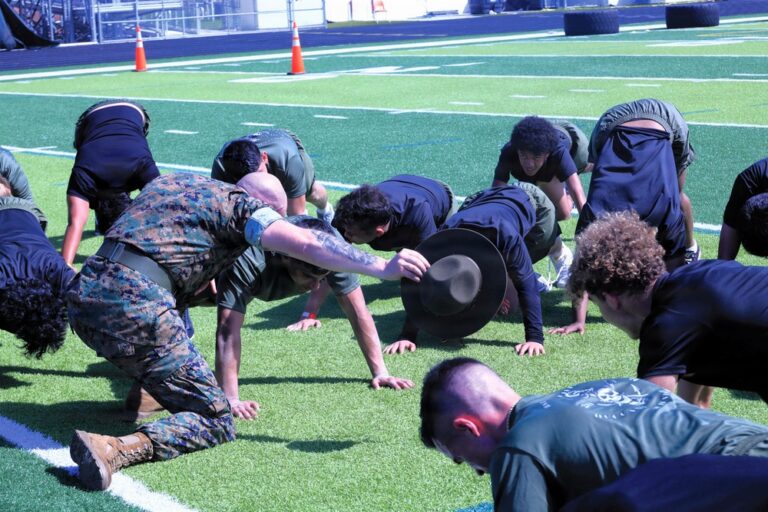 Drill Instructors Visit Chamberlain High School to Facilitate Physical Training