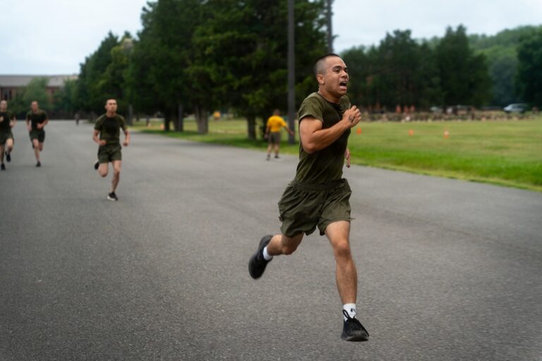 U.S. Marine Corps Officer Candidates with OCS conduct a PFT U.S. Marine Corps Officer Candidates with OCS conduct a PFT