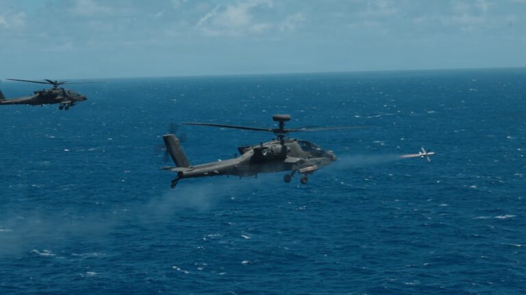 AH-64 Apache Sink Exercise with Spike NLOS Missile