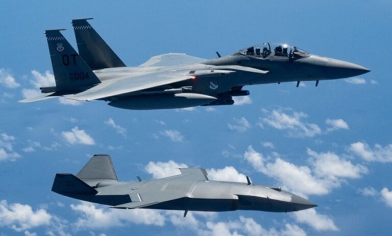 Collaborative combat aircraft flown in Exercise Valient Shield 2026 by Boeing