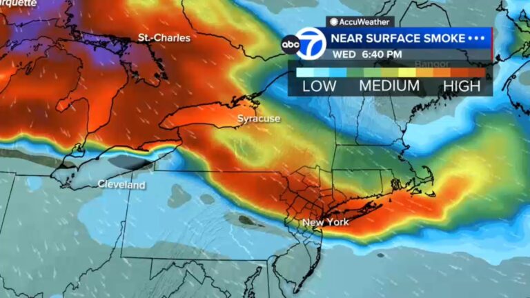 Air Quality Advisory in effect for New York, parts of New Jersey due to Canadian wildfire smoke Air Quality Advisory in effect for New York, parts of New Jersey due to Canadian wildfire smoke