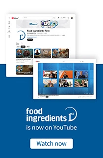 Banner promoting Food Ingredients First Youtube channel with watch now button