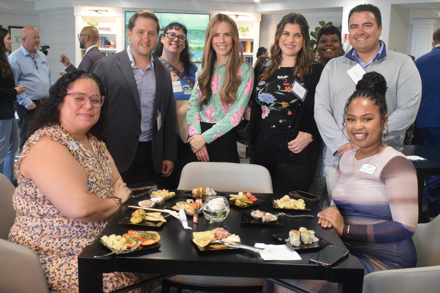 Enjoying the luncheon at the Bristal Lynbrook's ribbon cutting for the BrainFit Gym.