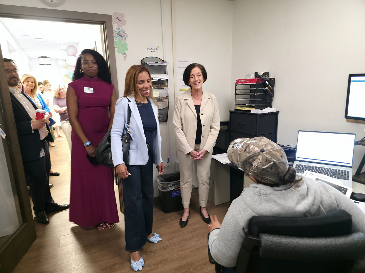 Secretary Arkoosh meets staff on the tour of the Lehigh Conference of Churches