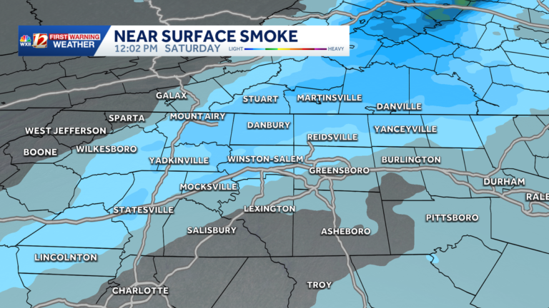 Air quality concerns rise in the Carolinas and Virginia as Canadian wildfire smoke brings hazy skies