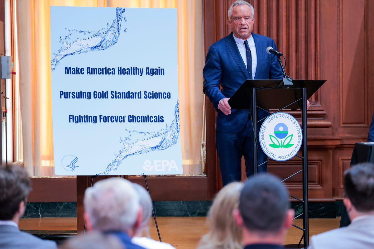 Health and Human Services Secretary Robert F. Kennedy Jr. participates in a roundtable discussion on efforts to combat per- and polyfluoroalkyl substances (PFAS)