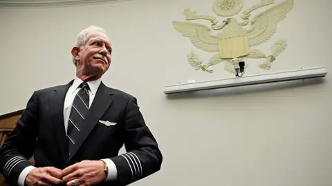 Getty Images U.S. Airways Capt. Chesley "Sully" Sullenberger III prepares to testify before the House Judiciary Committee's Commercial and Administrative Law Subcommittee on Capitol Hill December 16, 2009 in Washington, DC.