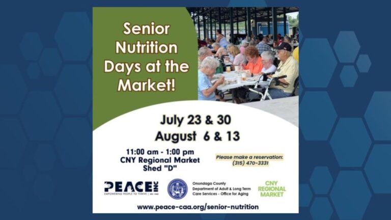 Senior Nutrition Days at the CNY Regional Market this summer Senior Nutrition Days at the CNY Regional Market this summer
