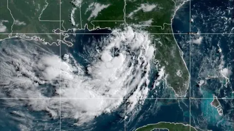 NOAA NOAA satellite image of the tropical depression that became Bertha