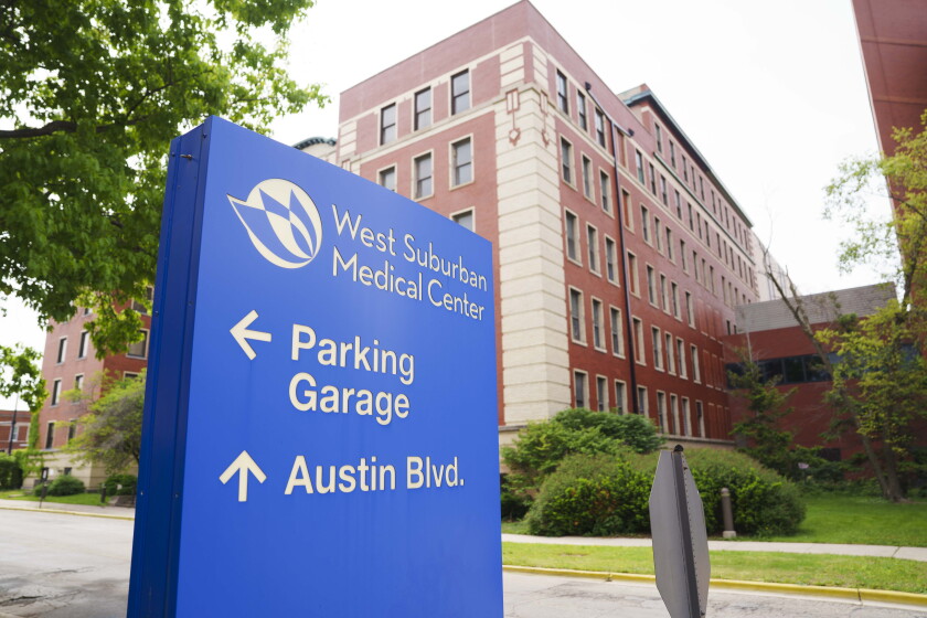 West Suburban Medical Center’s sign on May 26, 2026.