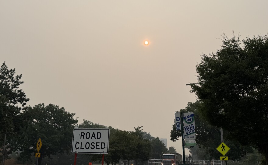 photos show smoke blanketing mid-michigan