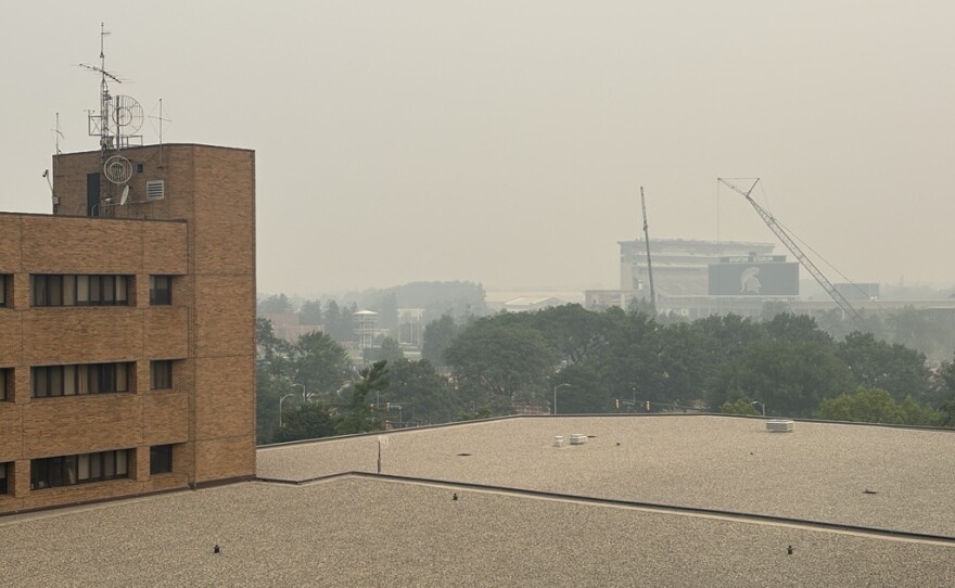 smoky skies at spartan stadium