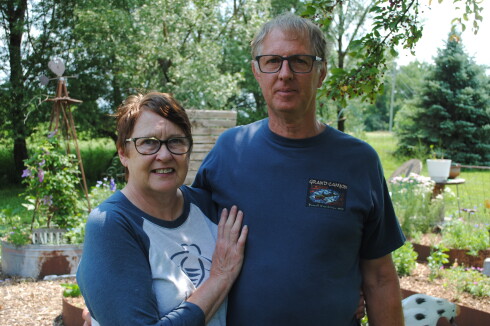 Lori and Kent Peterson have grown their local foods business, Bees & Greens to a full time, year around operation from its start in 2018. Working outdoors and raising healthy, nutritional foods is a lifestyle they chose and appreciate, they said. They are shown at their location south of Benson on July 1, 2026.