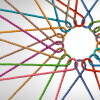 Business meeting concept as a group united together as a partnership symbol of strength.