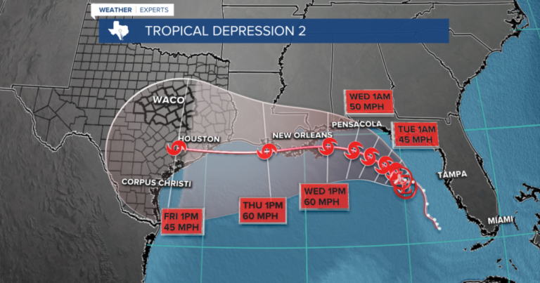 Tropical Depression forms, to move towards Texas this week Tropical Depression forms, to move towards Texas this week