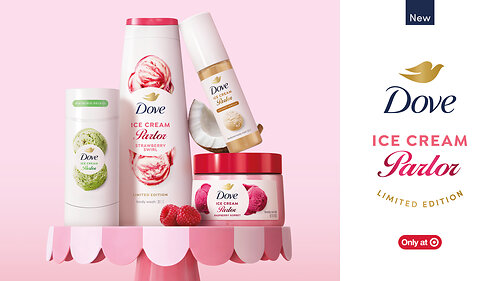 Design your own scent sundae with the NEW Dove Ice Cream Parlor Limited-Edition Collection.