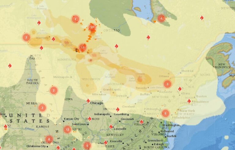 Detroit faces toxic smoke from Ontario wildfires on top of heat Detroit faces toxic smoke from Ontario wildfires on top of heat