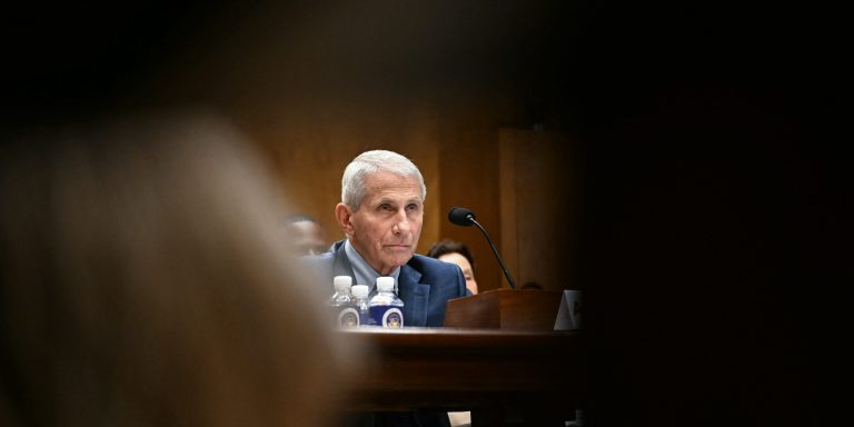 Dr. Anthony Fauci testifies during a Senate Homeland Security and Governmental Affairs committee hearing on Capitol Hill in Washington, DC, on July 29, 2026. Dr. Fauci, the former Director of the National Institute of Allergy and Infectious Diseases, is testifying after Senator Rand Paul, Republican from Kentucky, released more than 1000 pages of Fauci's diary entries from the COVID-19 pandemic. (Photo by Alex WROBLEWSKI / AFP via Getty Images)