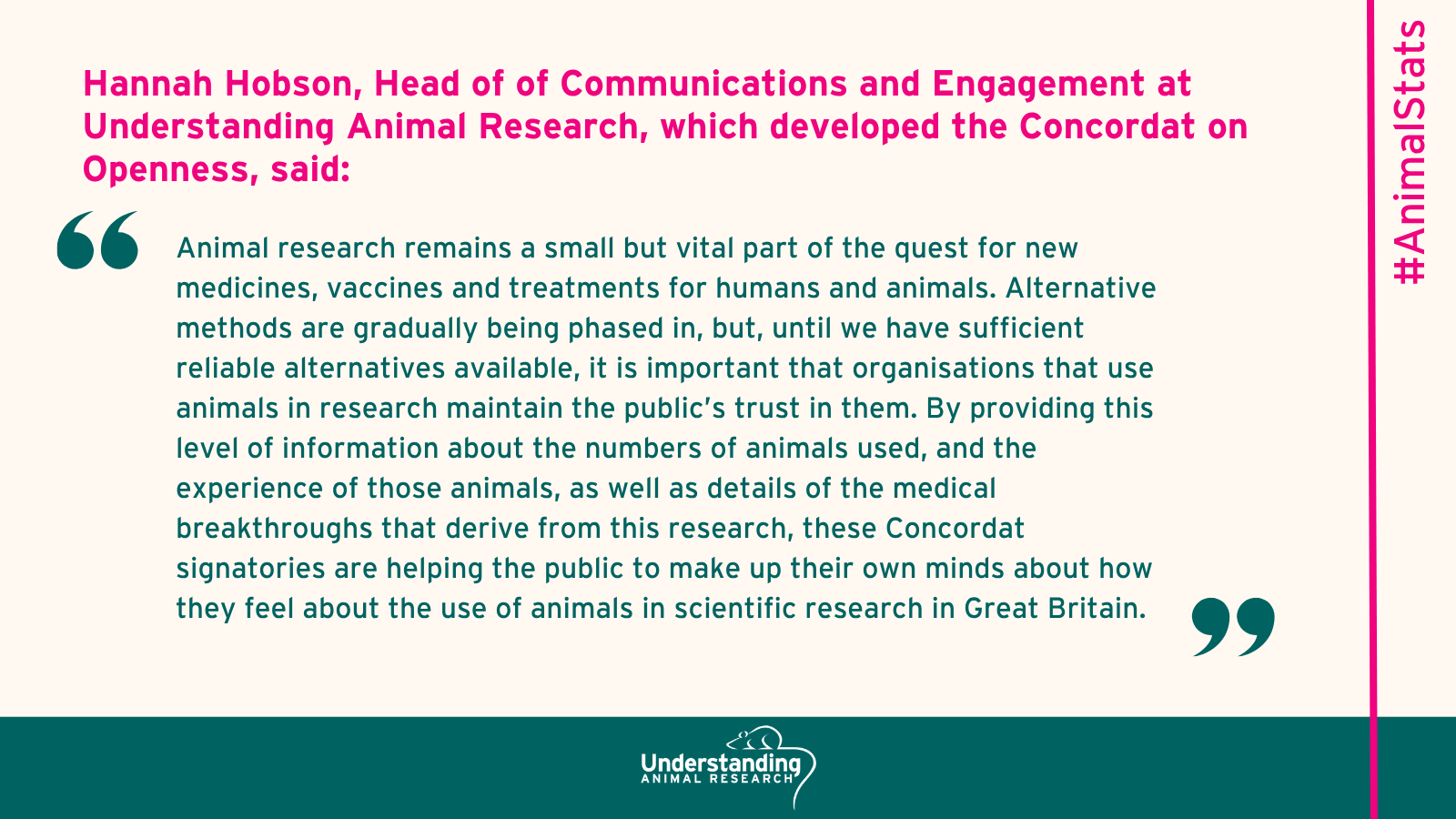 Hannah Hobson quote Ten organisations carried out half of all animal research in Great Britain in 2025.png