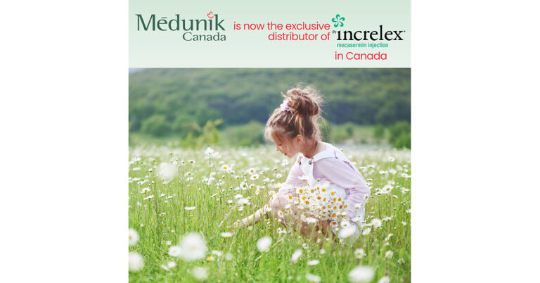 Médunik Canada becomes exclusive distributor of INCRELEX® in Canada, strengthening support for children with a rare growth disorder Médunik Canada becomes exclusive distributor of INCRELEX® in Canada, strengthening support for children with a rare growth disorder