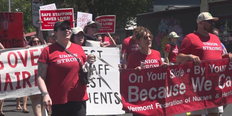 Hundreds of Vt. healthcare workers rally against UVM Health layoffs