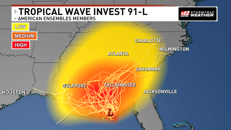National Hurricane Center increases odds of tropical development for Gulf. (WPEC)