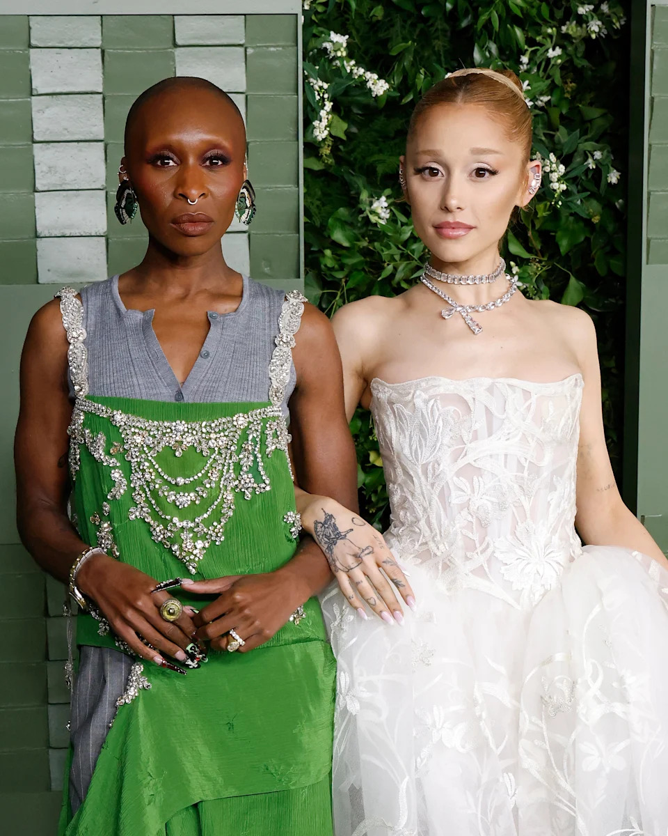 NEW YORK, NEW YORK - OCTOBER 29: Cynthia Erivo and Ariana Grande attend the 2024 WSJ Magazines Innovator Awards at Museum of Modern Art on October 29, 2024 in New York City. (Photo by Taylor Hill/Getty Images)