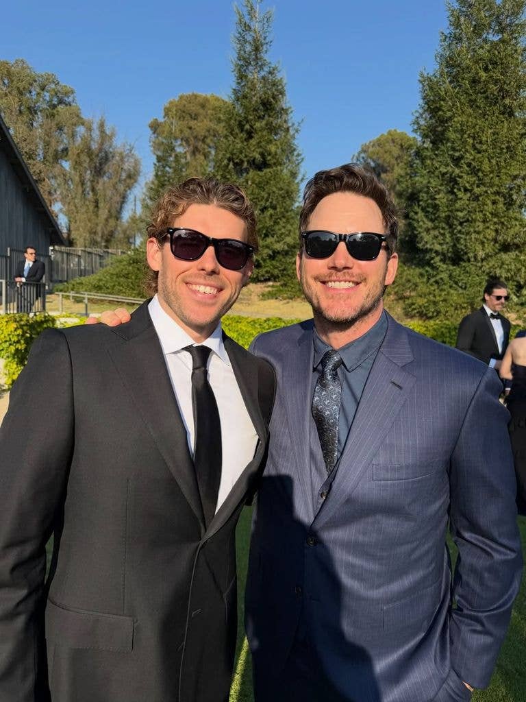 Photo shared by Katherine Schwarzenegger of memorial day weekend 2026 featuring Chris Pratt and Christopher Schwarzenegger