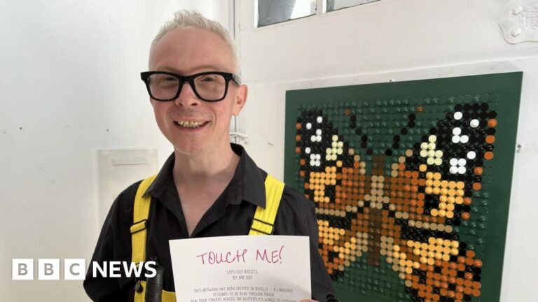 Braille artist Mr Dot creates Brighton butterfly charity trail Braille artist Mr Dot creates Brighton butterfly charity trail
