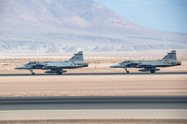 Brazilian Gripen E aircraft participate in first multi Brazilian Gripen E aircraft participate in first multi