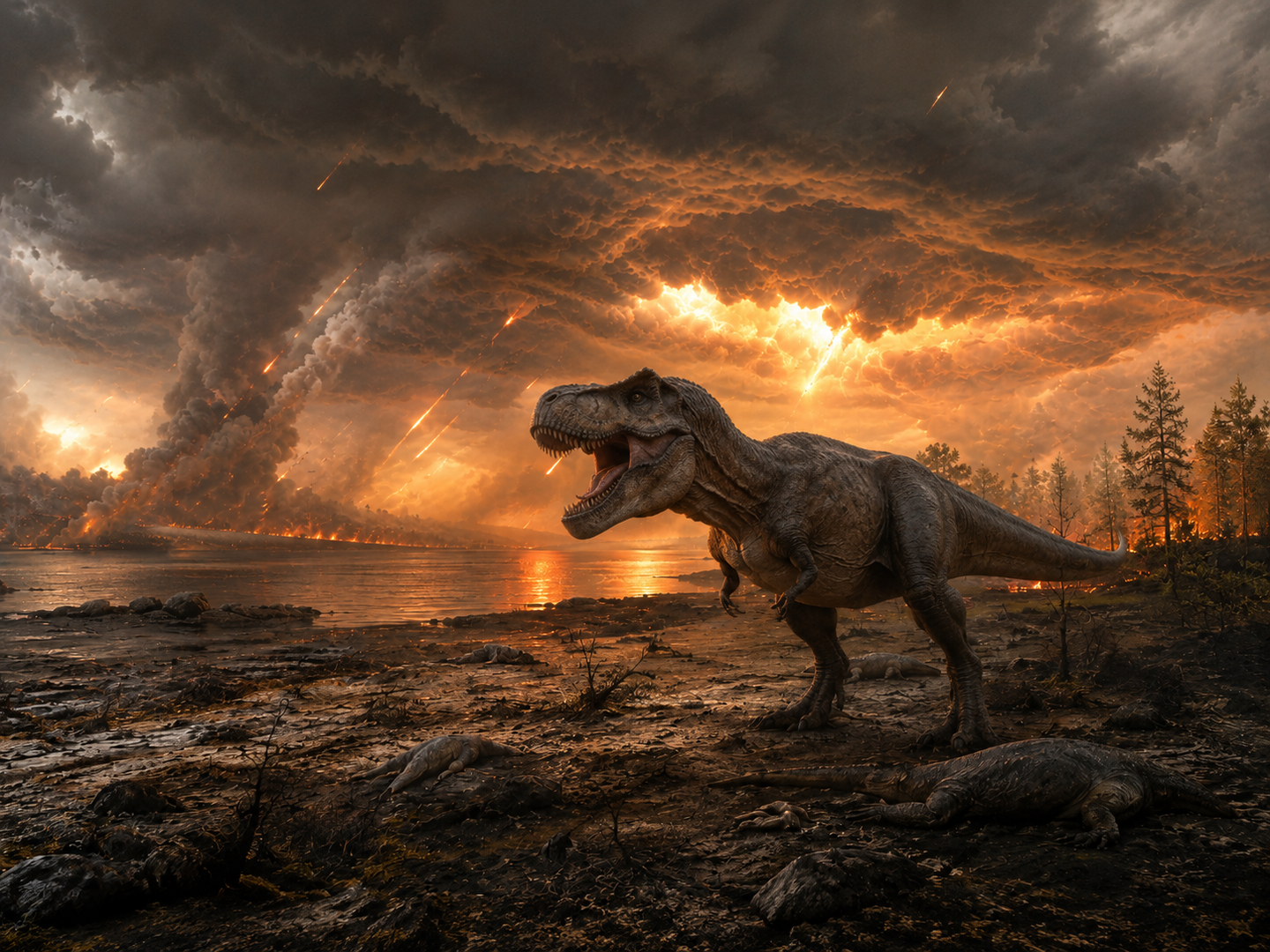 A Chicxulub asteroid dust cloud may have trapped lethal heat, ignited wildfires and killed exposed dinosaurs within hours.