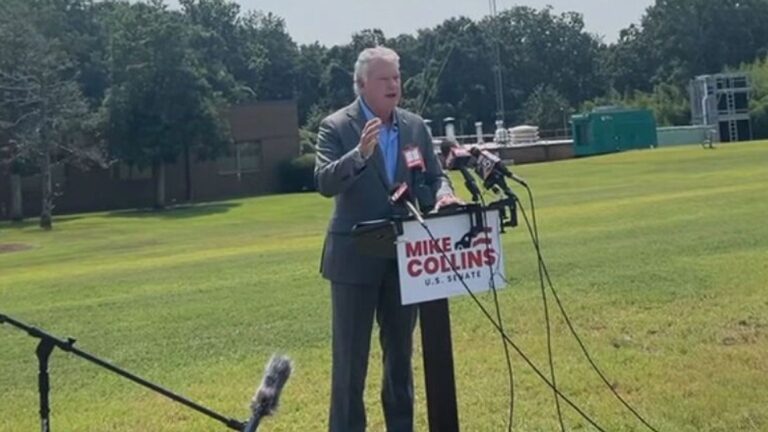 Collins abruptly ends Forsyth healthcare presser after questions on antisemitism ties Collins abruptly ends Forsyth healthcare presser after questions on antisemitism ties