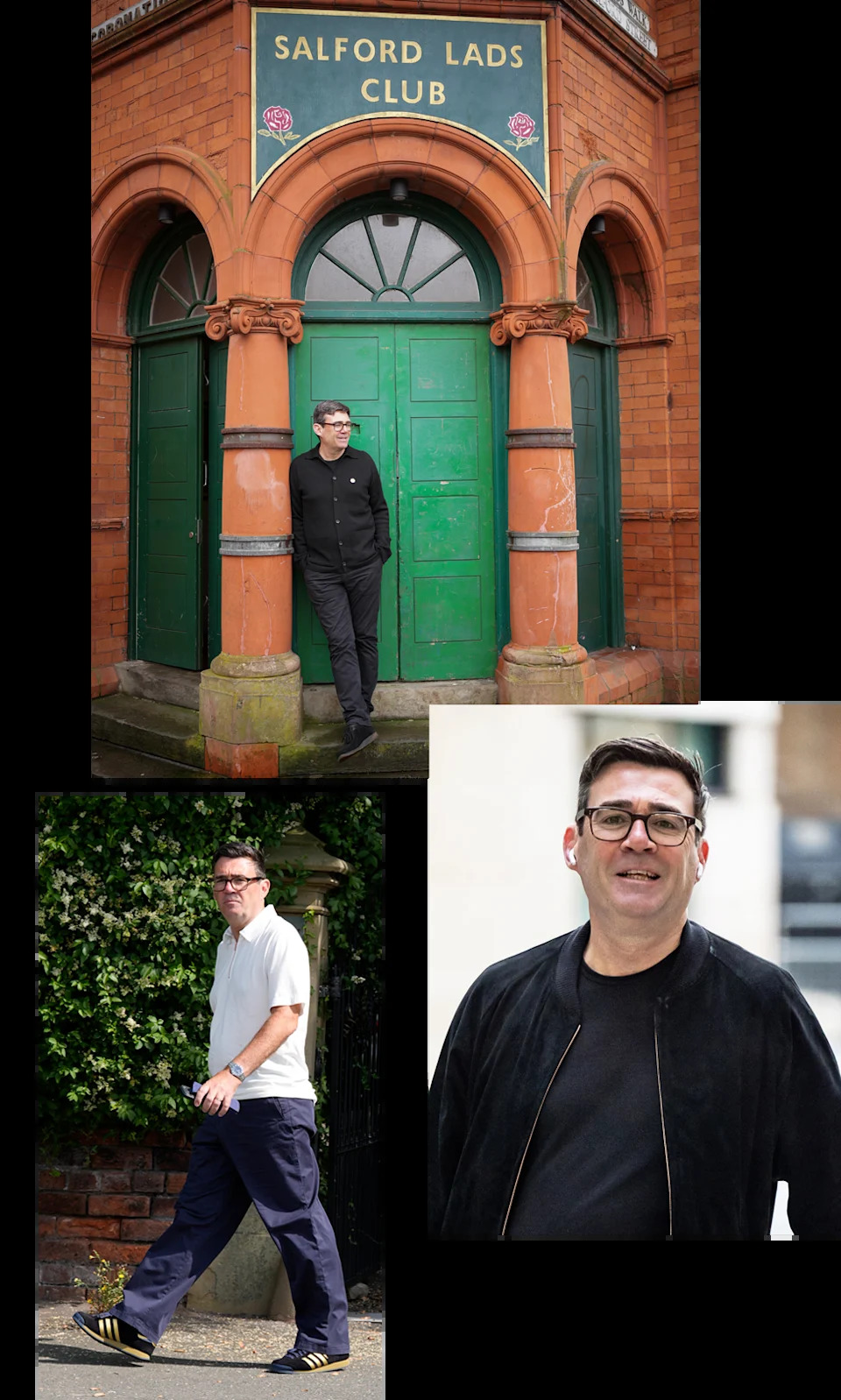 Andy Burnham in various casual attire