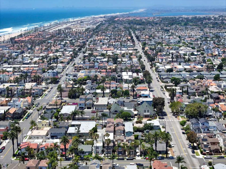 Homes between Orange Avenue Olive avenue in Huntington Beach on Tuesday, June 16, 2026.  MediaNews Group via Getty Images