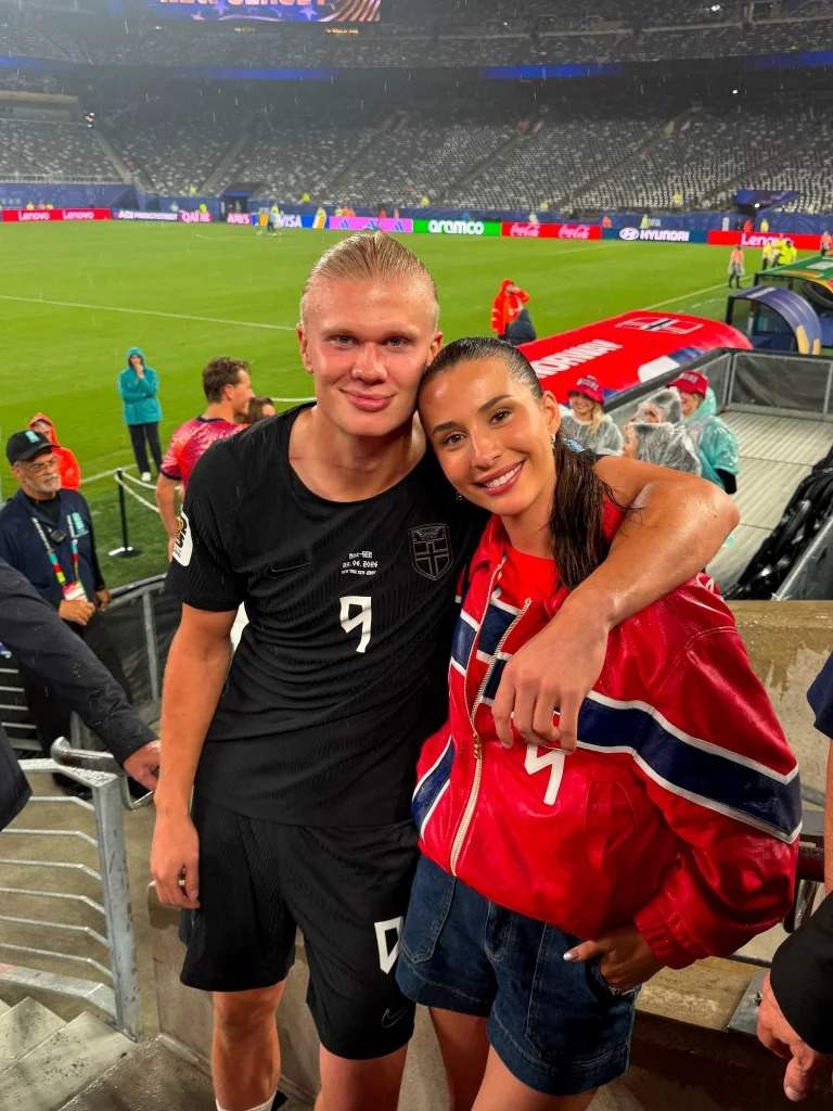Erling Haaland and his girlfriend, Isabel Haugseng Johansen. Instagram/@isabellaa