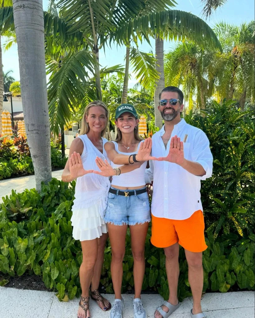 Kai Trump (above with her parents, Vanessa Trump and Donald Trump Jr.) prioritized getting her toned physique after wrist surgery temporarily sidelined her from golf. Kai Trump/Instagram