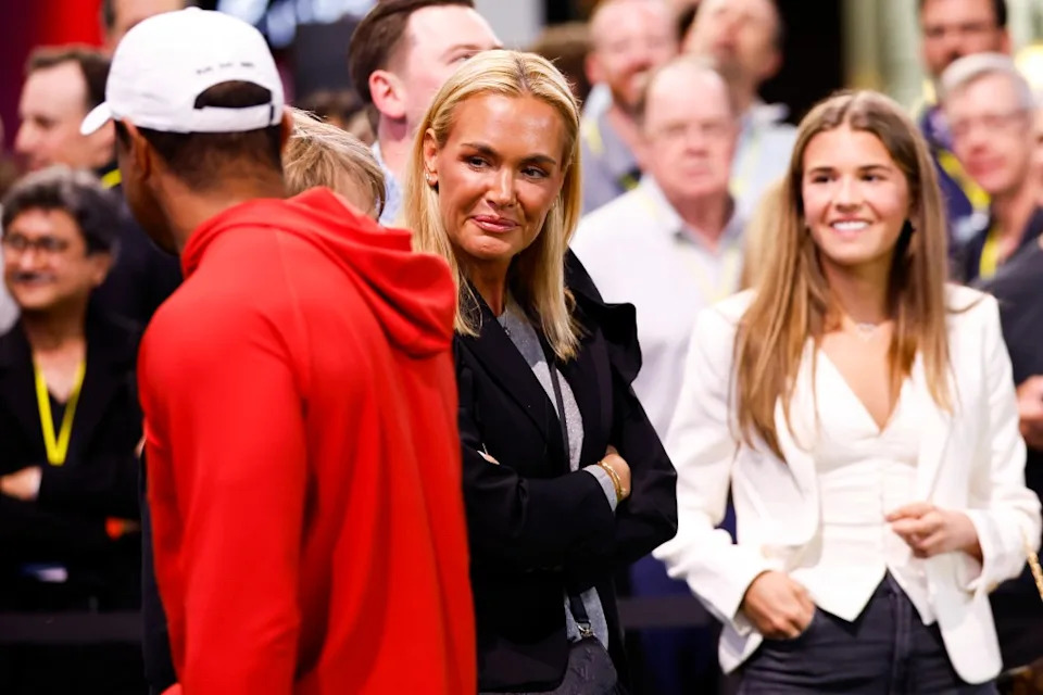"Seeing how she eats and what she prioritizes … I kind of grew into that," Kai gushed of her mom (pictured in March).  TGL Golf via Getty Images