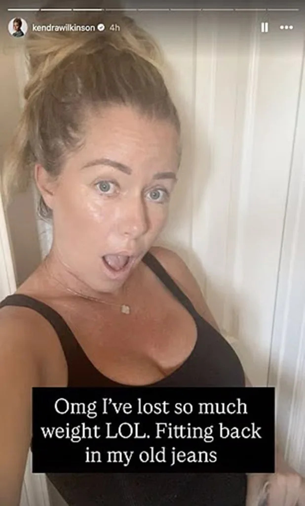 On Monday, Wilkinson shared with her Instagram followers that she lost so much weight from using GLP-1s. kendrawilkinson/Instagram