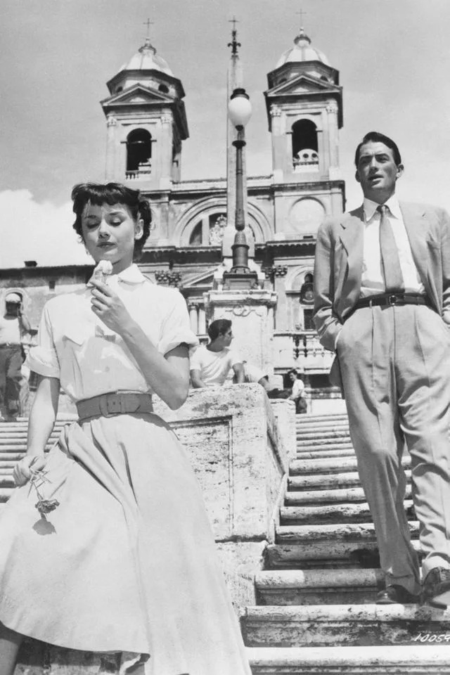 Audrey Hepburn and Gregory Peck in 'Roman Holiday'Credit: Getty