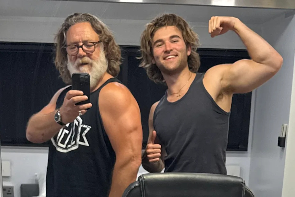 Russell Crowe lost nearly 60 pounds following his role in 'Nuremberg' (russellcrowe/ X)