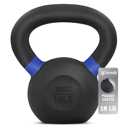 Yes4all Wtga Powder Coated Kettlebell Weight, 8 Kg, Dark Blue