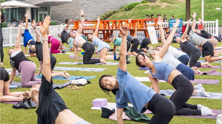 Outdoor Yoga with NB Fitness Club | Athlete's Park at Boston Landing