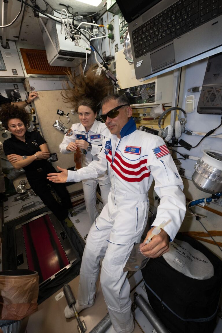 Biomedical Research, Crew Swap Operations Pack Busy Day Aboard Station