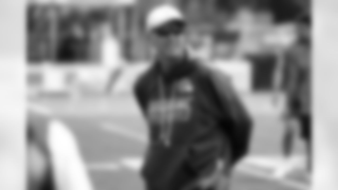 Head Coach Todd Monken during a conditioning test before training camp on July 28, 2026 at CrossCountry Mortgage Campus.