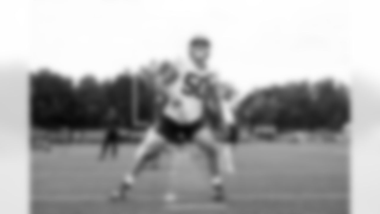 Long snapper Rex Sunahara (50) during Day 3 of Training Camp at CrossCountry Mortgage Campus on July 25, 2025.