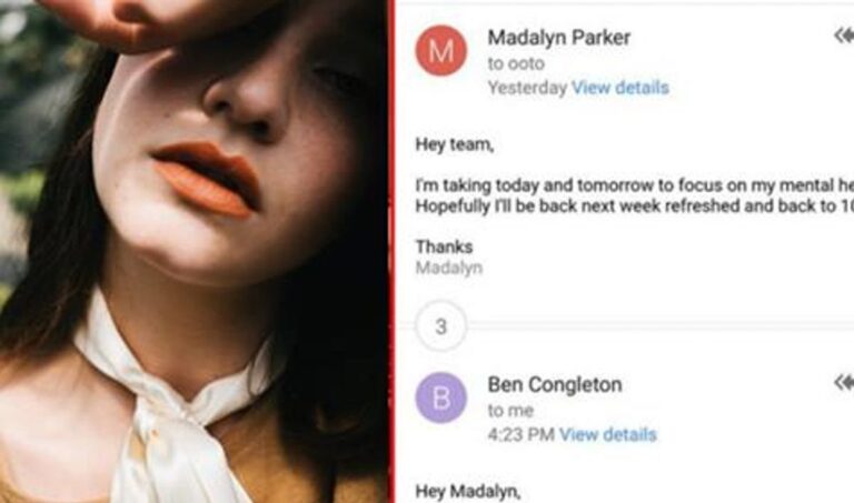 Woman told her coworkers she was taking a mental health day. Her boss responded immediately.