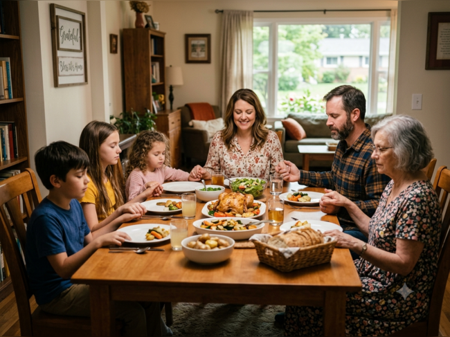 Psychology says people who say grace or thank god before having a meal aren't only expressing faith. The habit may also reflect gratitude, mindfulness and stronger emotional connections.