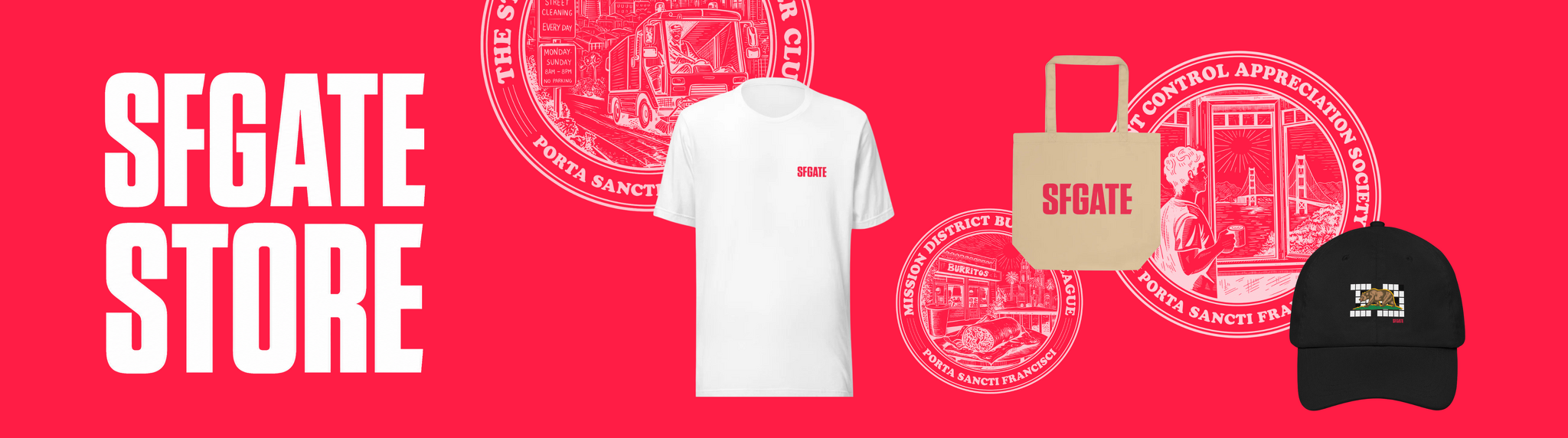 Shop the SFGATE Store — t-shirts, hats, tote bags, stickers