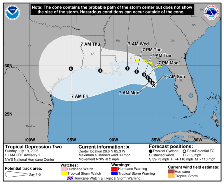 Tropical Depression Two forms. Could it affect Texas later this week? Tropical Depression Two forms. Could it affect Texas later this week?