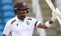 Hodge, Hope give West Indies edge in rain-impacted Pakistan Test